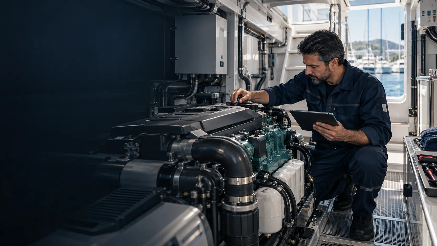 Volvo Penta D4 ve D6 marin motor özel servis ve bakım çalışması